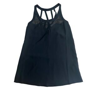 Kardashian Kollection Black Satin Tank Top Women’s Size S